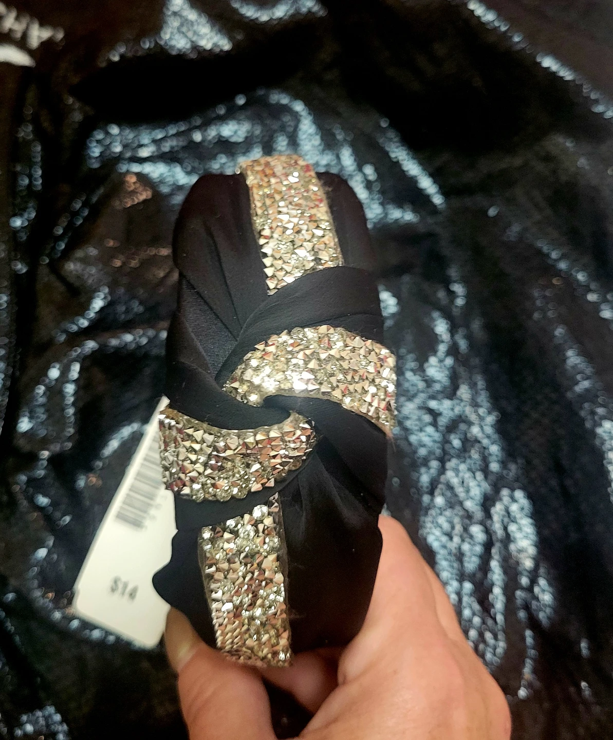 FOXX Headband - Black with Rhinestones