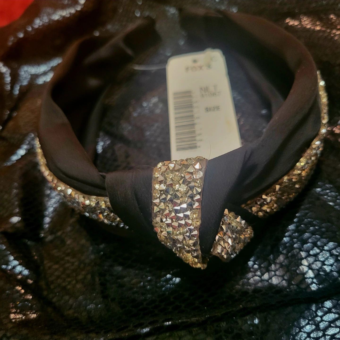 FOXX Headband - Black with Rhinestones - photo 2