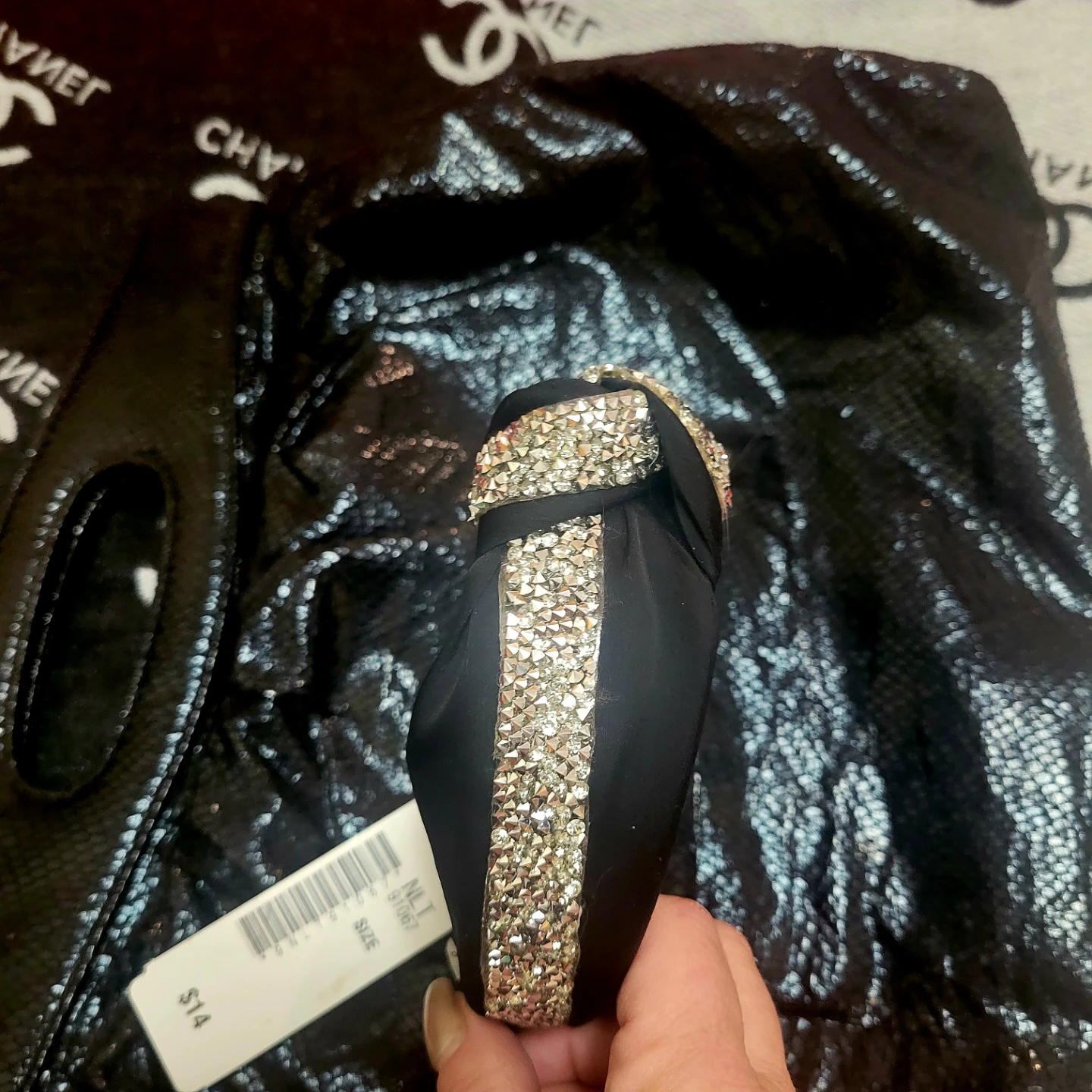 FOXX Headband - Black with Rhinestones - photo 3