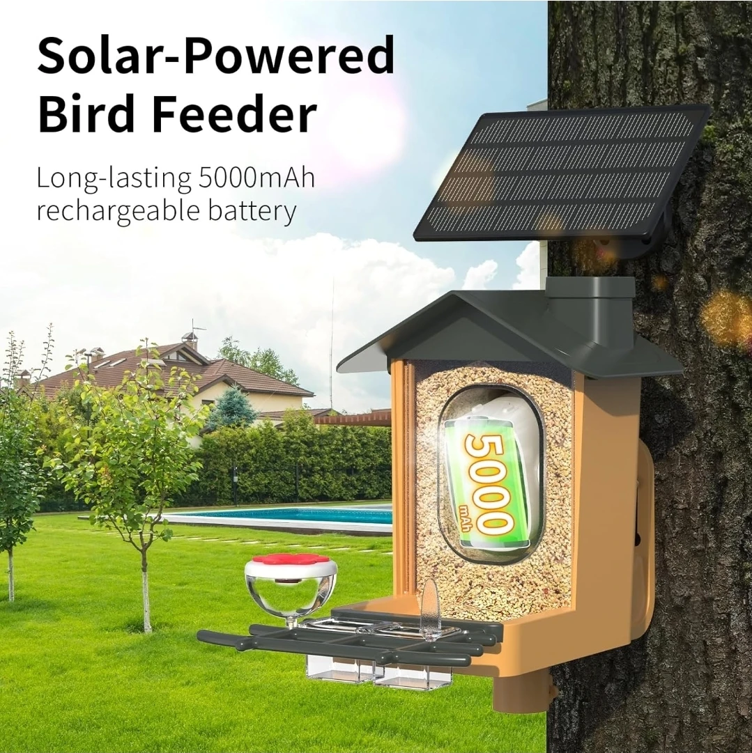 Solar Powered Bird Feeder with 2K Camera - photo 5