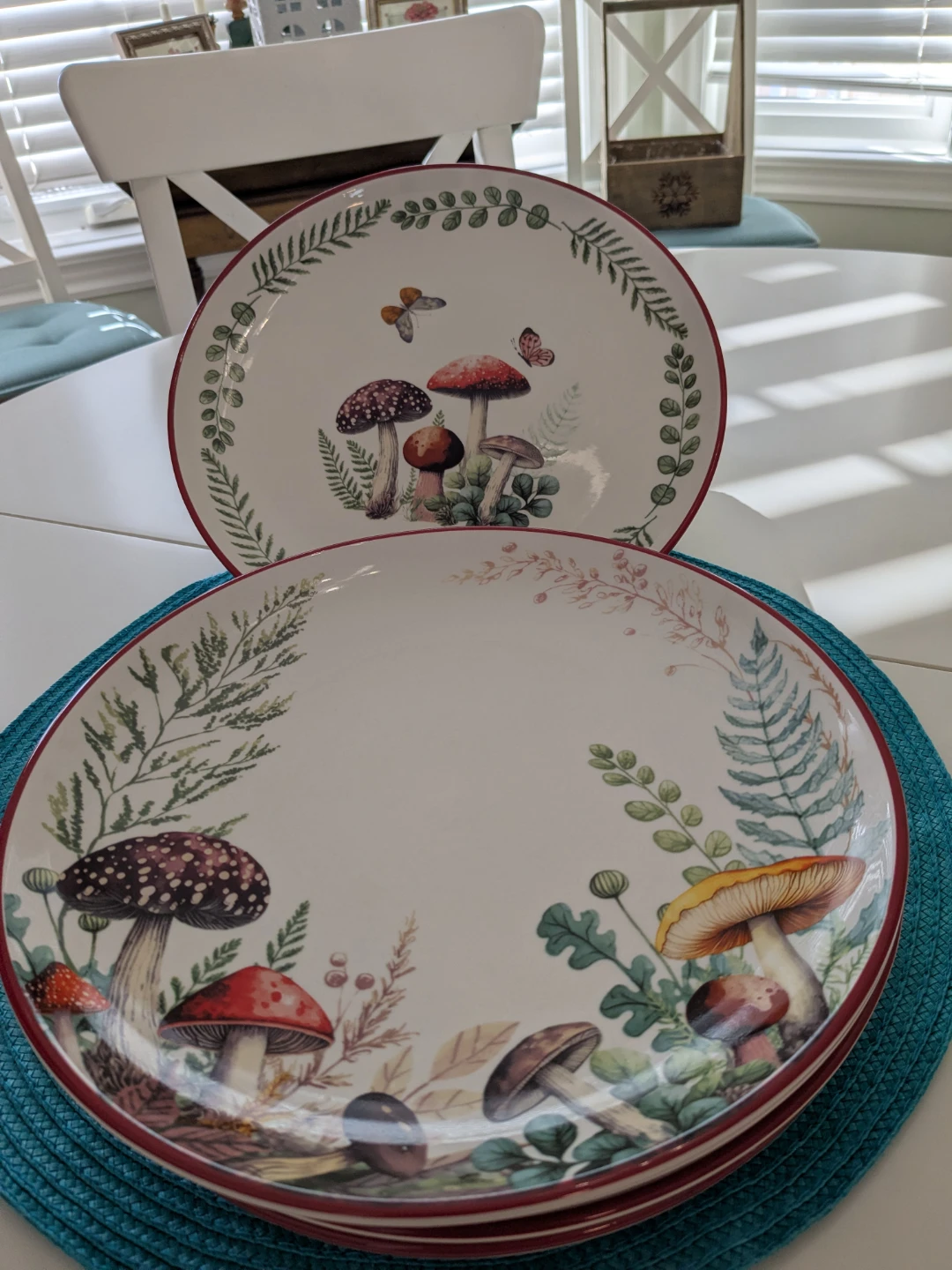 Mushroom Themed Dinner Plates Stoneware - photo 2
