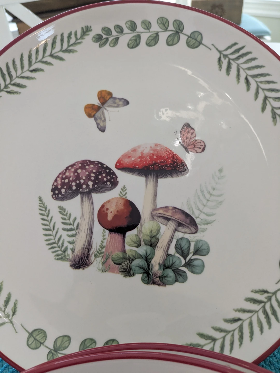 Mushroom Themed Dinner Plates Stoneware - photo 3