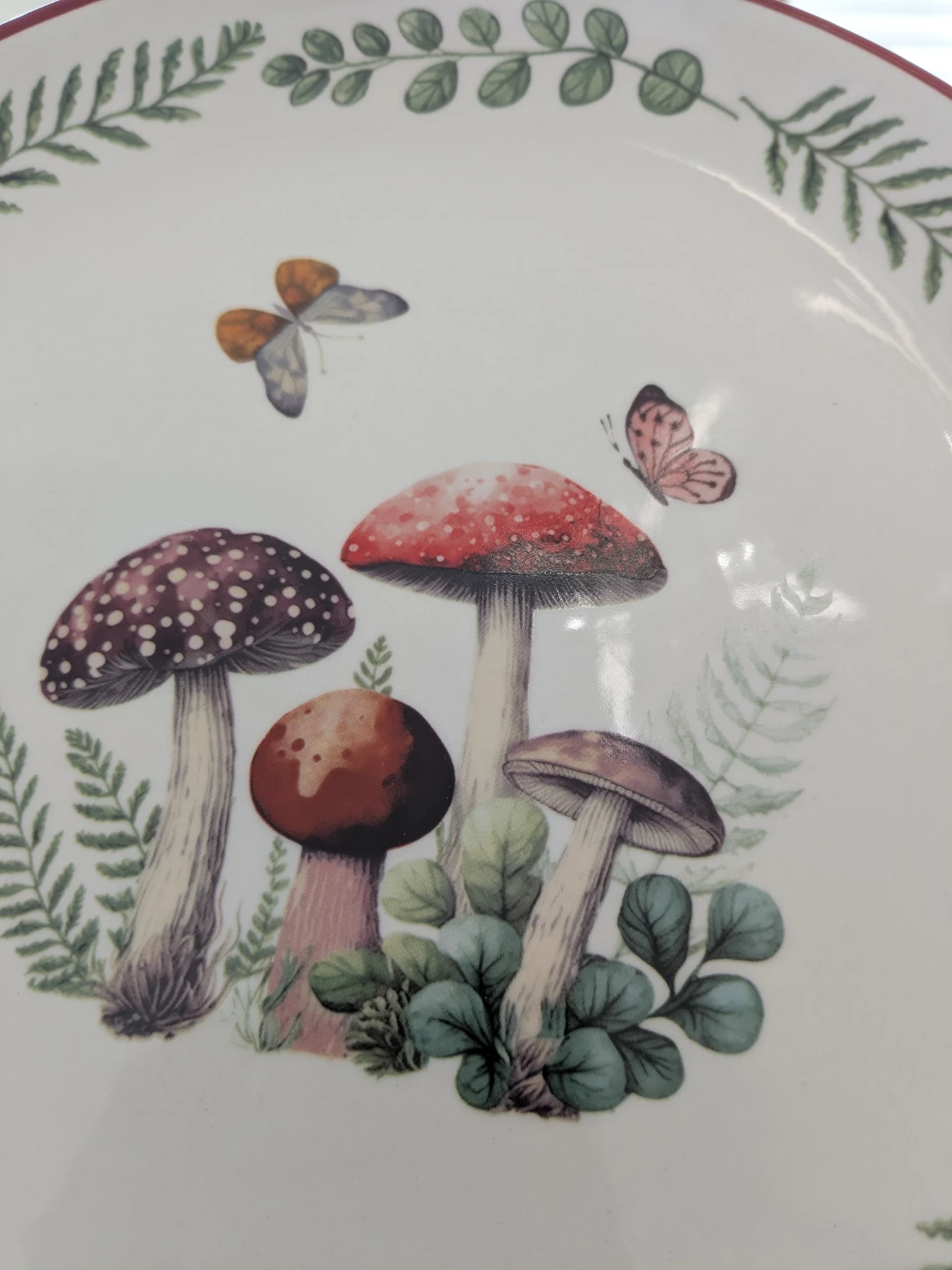 Mushroom Themed Dinner Plates Stoneware - photo 4