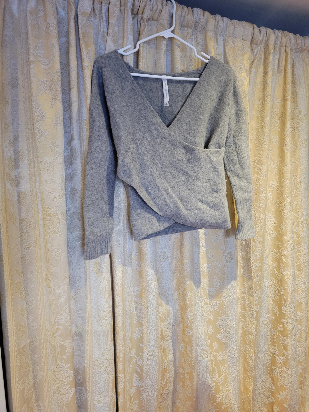 Babaton The Group Grey Wrap Sweater - Size S