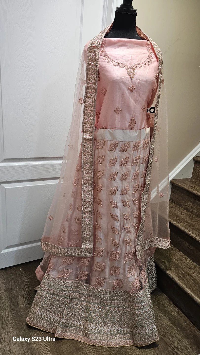 Pink Embroidered Lehenga Choli Set - photo 2