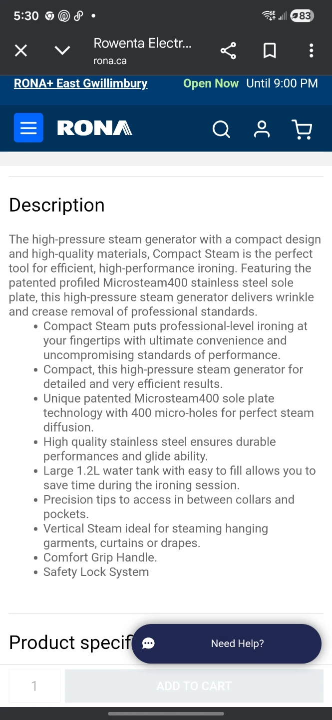 Rowenta Compact Steam DG7530U2 Iron - photo 3