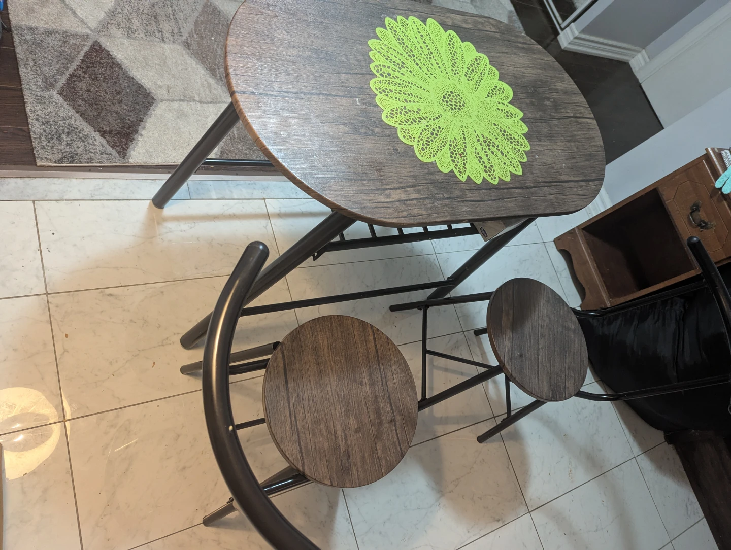 Compact Dining Set with Table and Two Chairs - photo 3