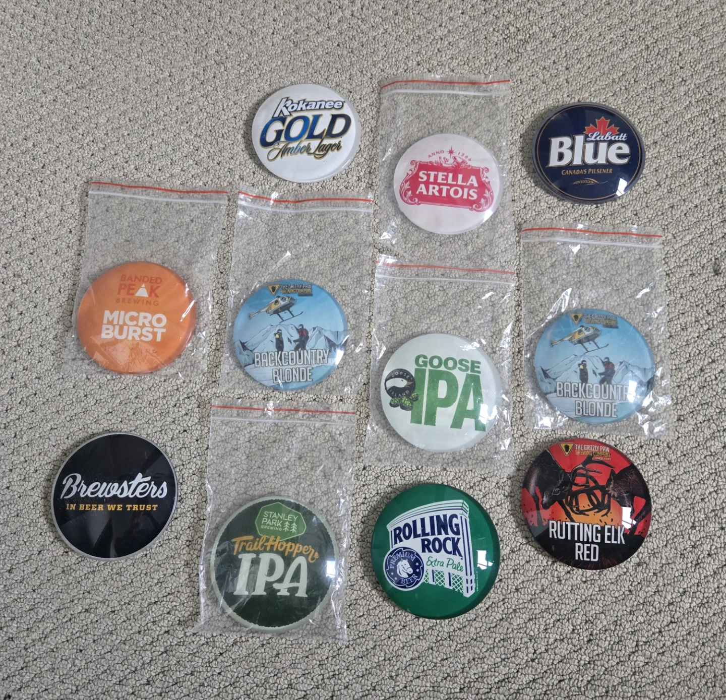 Beer face medallions