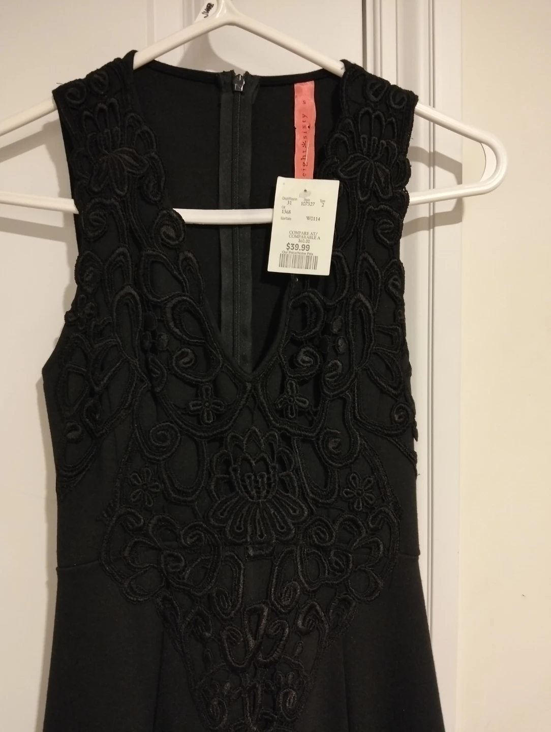 Eight & Sixty Black Lace Trimmed Dress