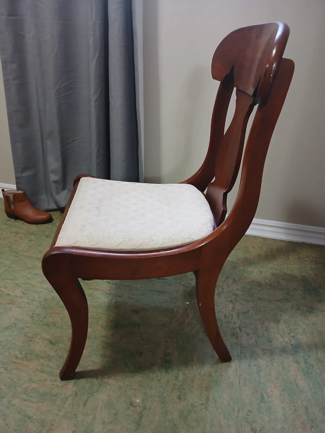 Wooden Chair with Padded Seat