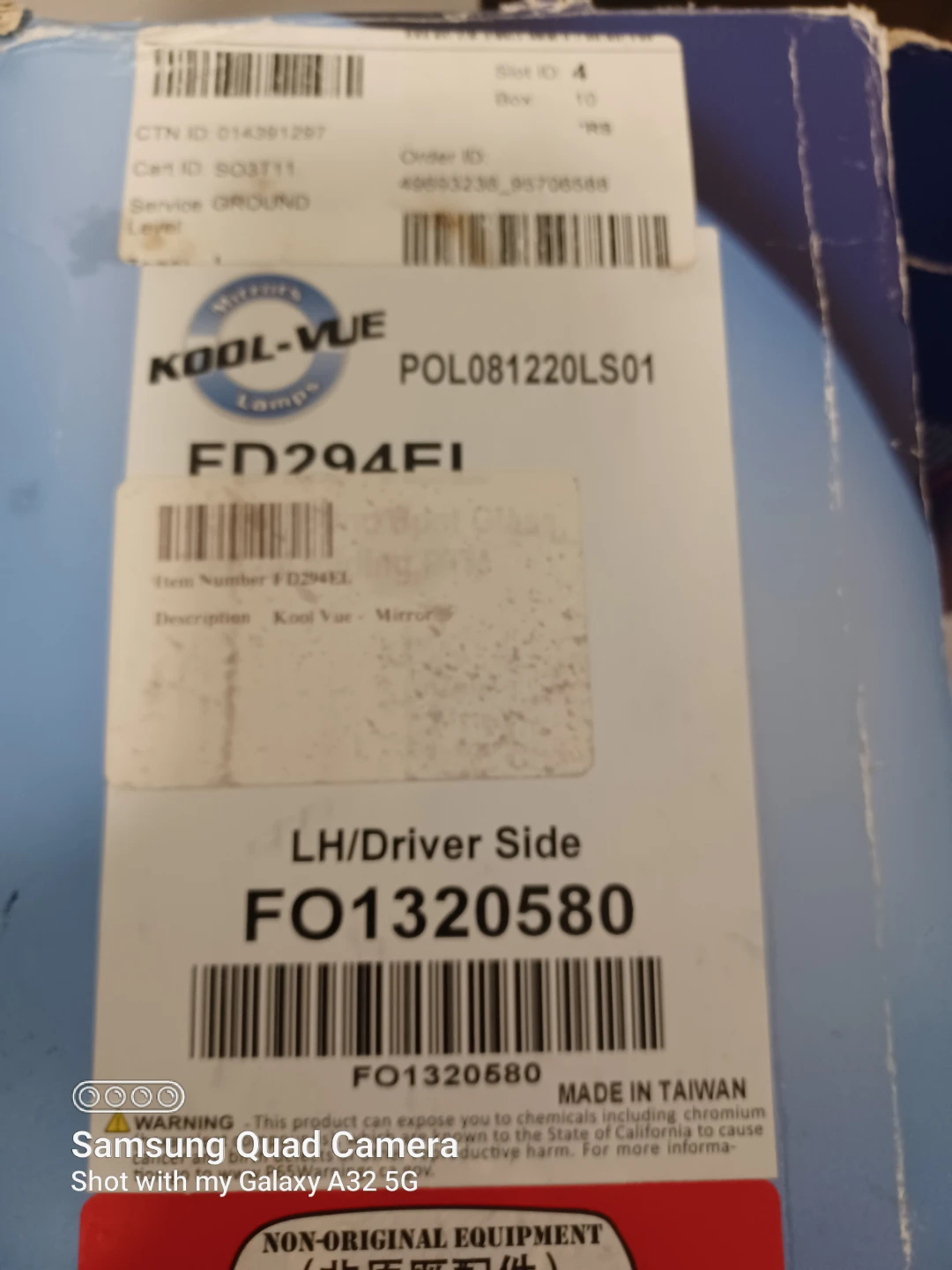 Kool-Vue FD294EI LH/Driver Side Mirror🥕 - photo 3
