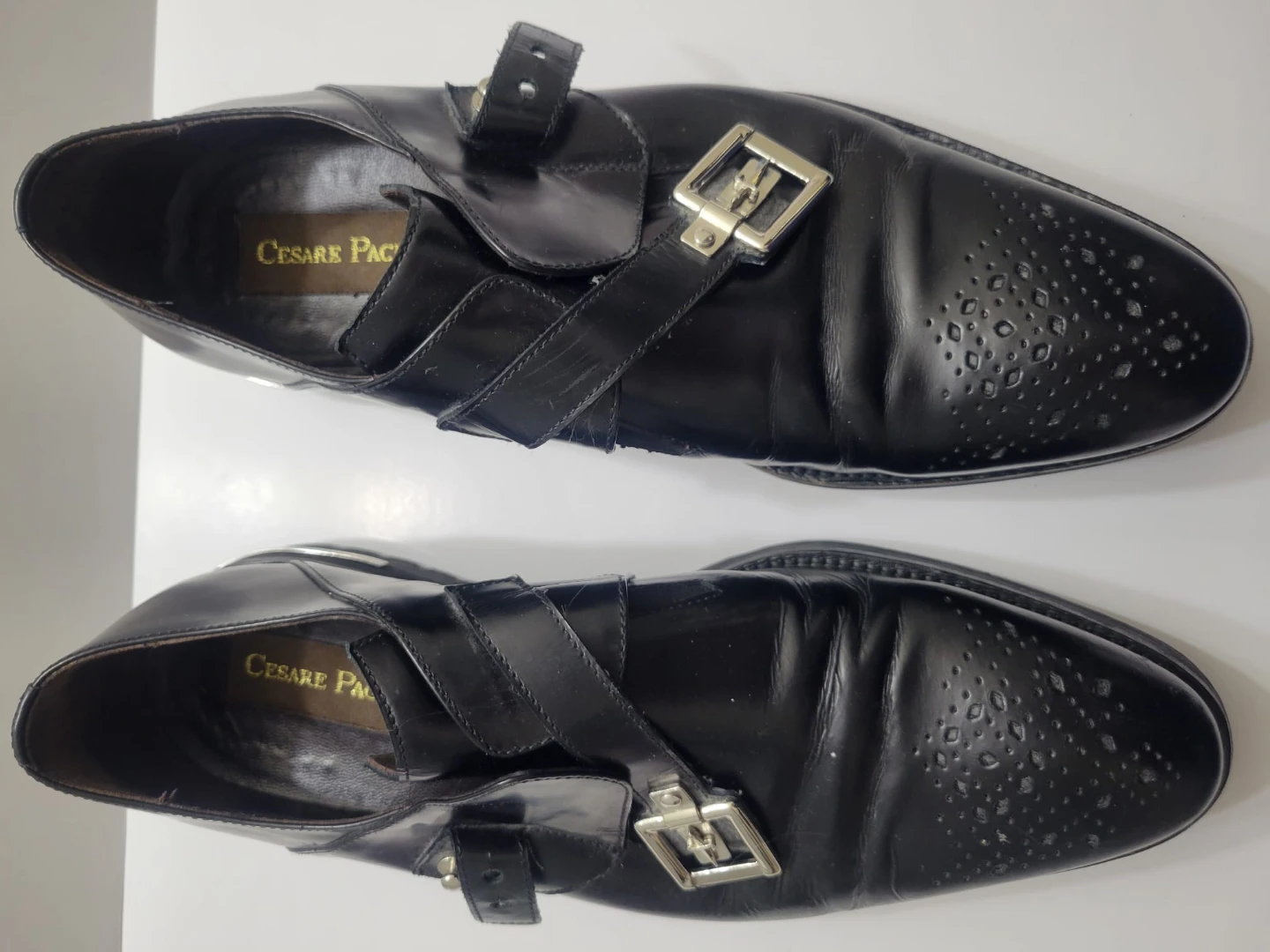 Cesare Paciotti Black Leather Monk Strap Shoes - photo 2
