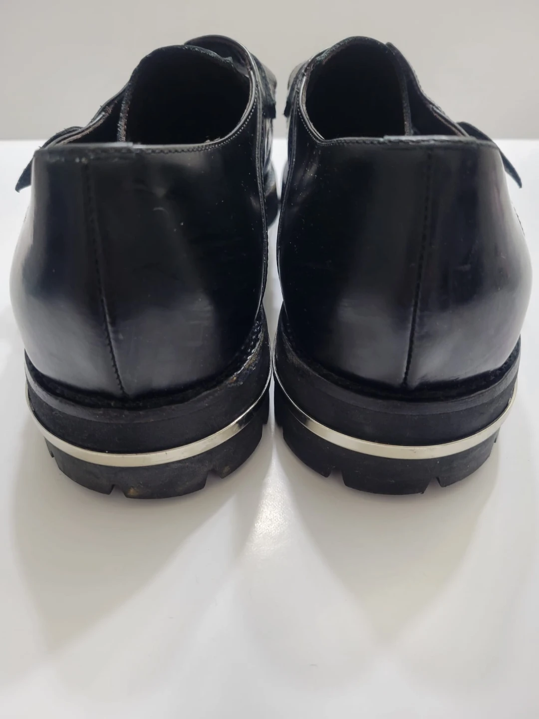 Cesare Paciotti Black Leather Monk Strap Shoes - photo 4