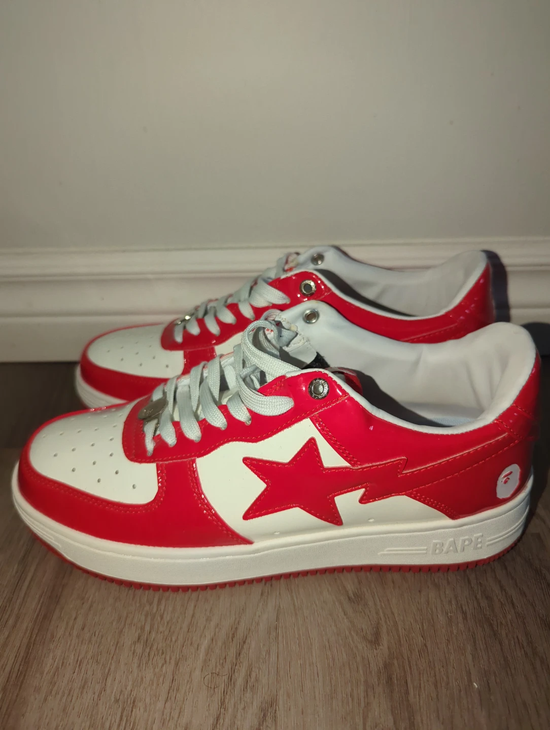 BAPE STA Red & White Sneakers - photo 5