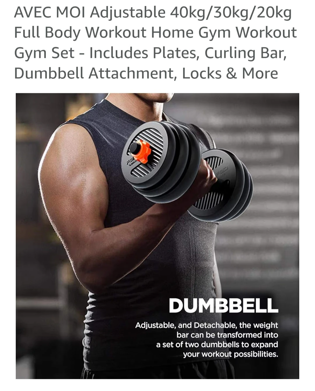 AVEC MOI Adjustable Full Body Workout Gym Set - photo 5