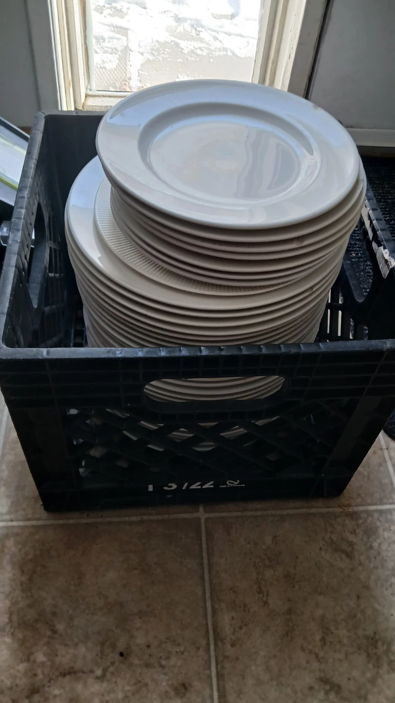 Stack of White Dinner Plates