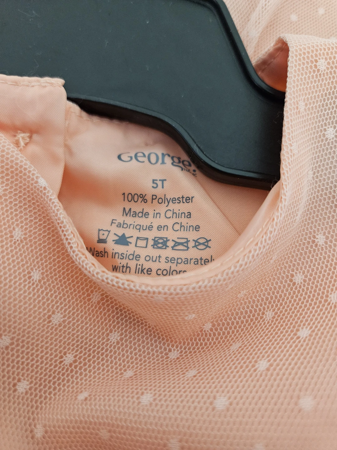 Peach Tulle Dress Size 5T - photo 3