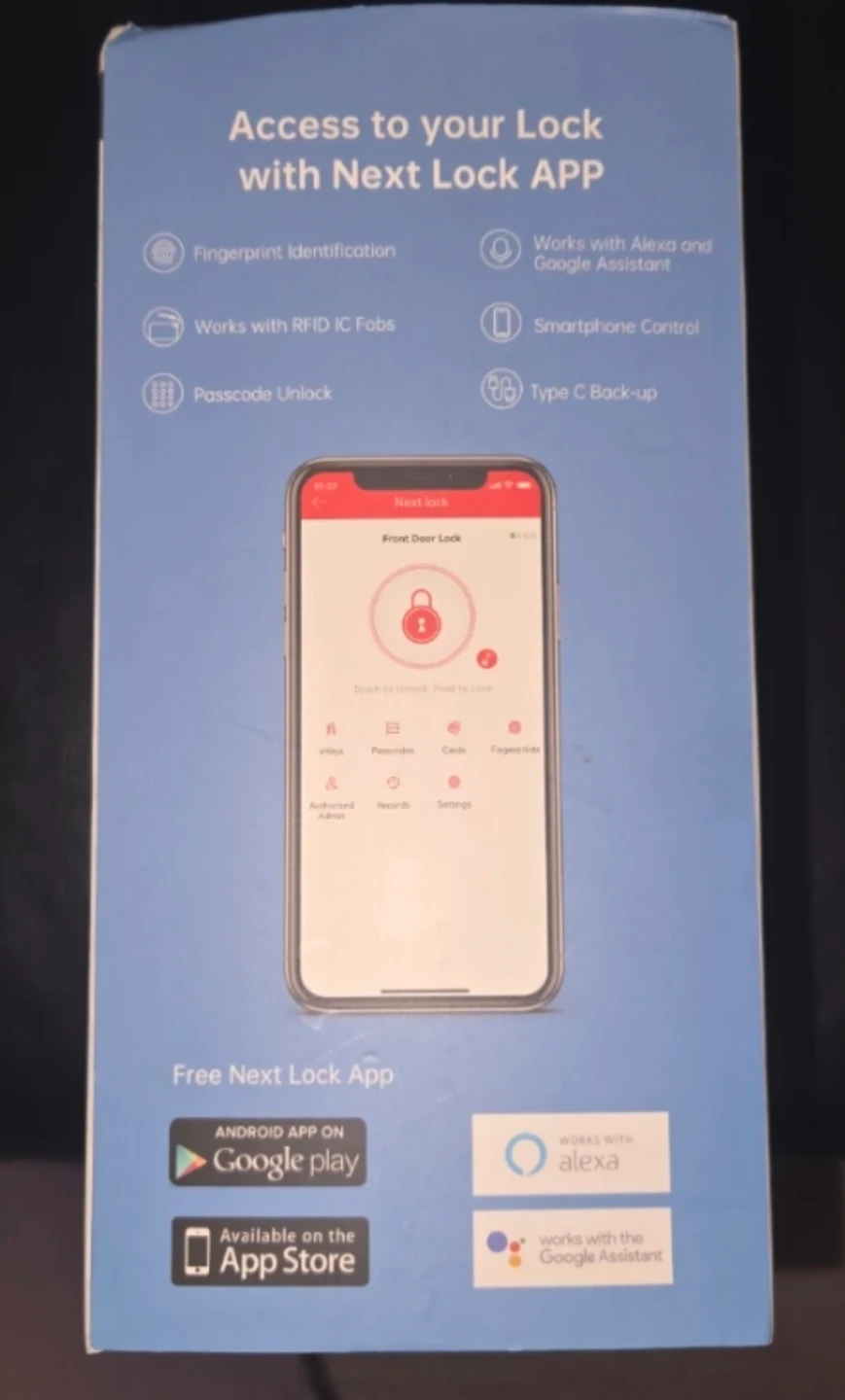 Smonet Smart Lock with Fingerprint & IC Fobs - New in Box - photo 3