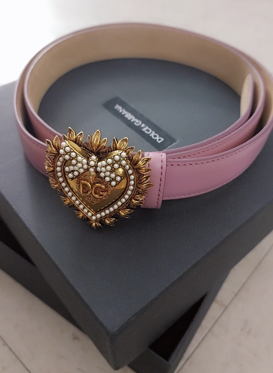 Dolce & Gabbana Pink Leather Belt