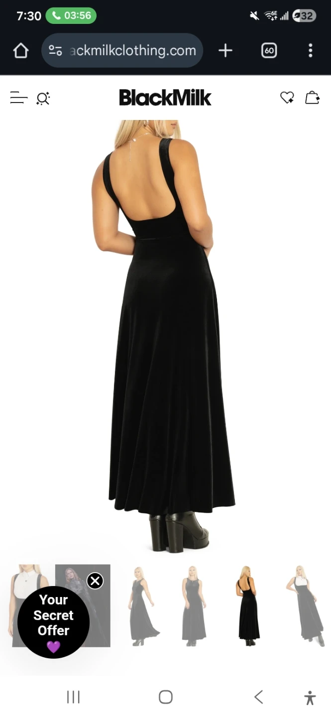 BlackMilk Velvet Burnout Maxi Dress