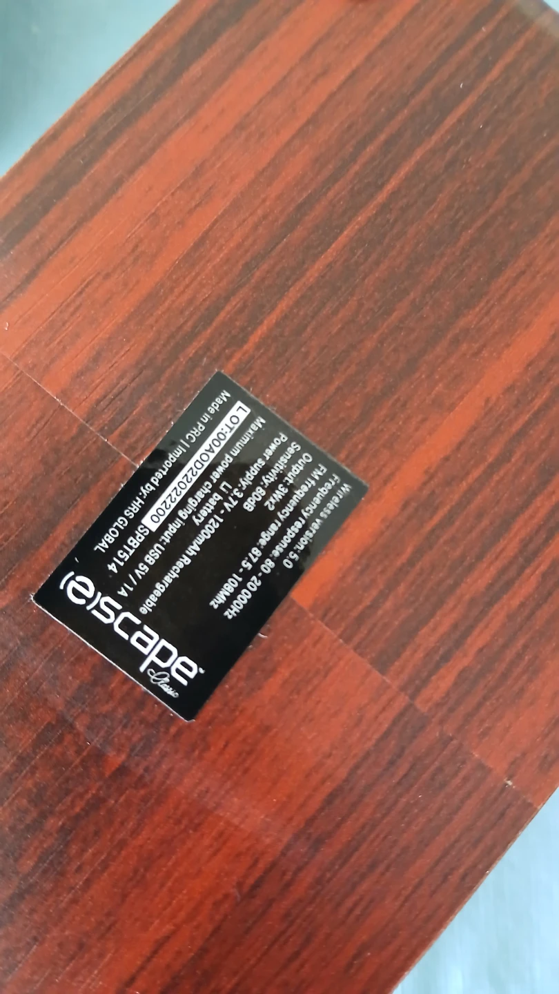 Escape Classic Wooden Wireless Stereo Speaker - New! - photo 5