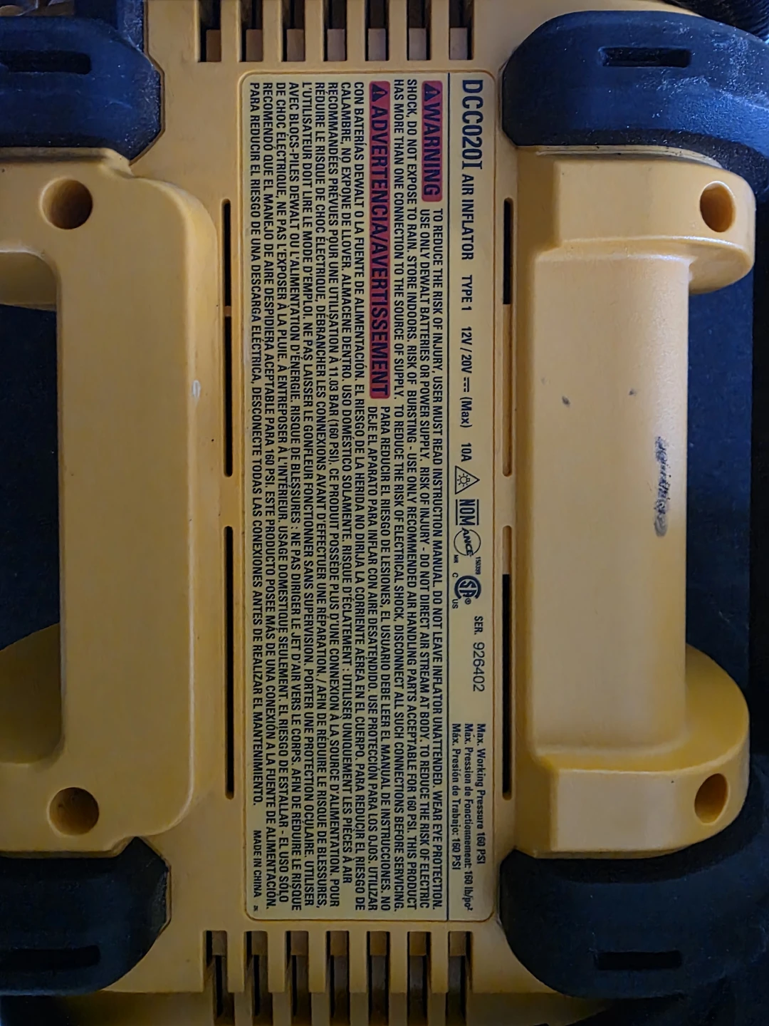 Dewalt 20V Inflator - Like New! - photo 3