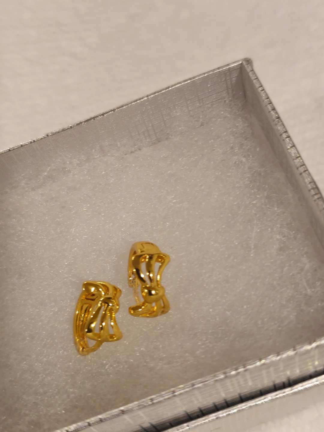 Gold Plated Bow Huggie  Earrings - photo 5