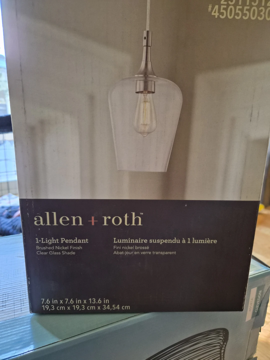 Allen + Roth 1-Light Pendant - NEW