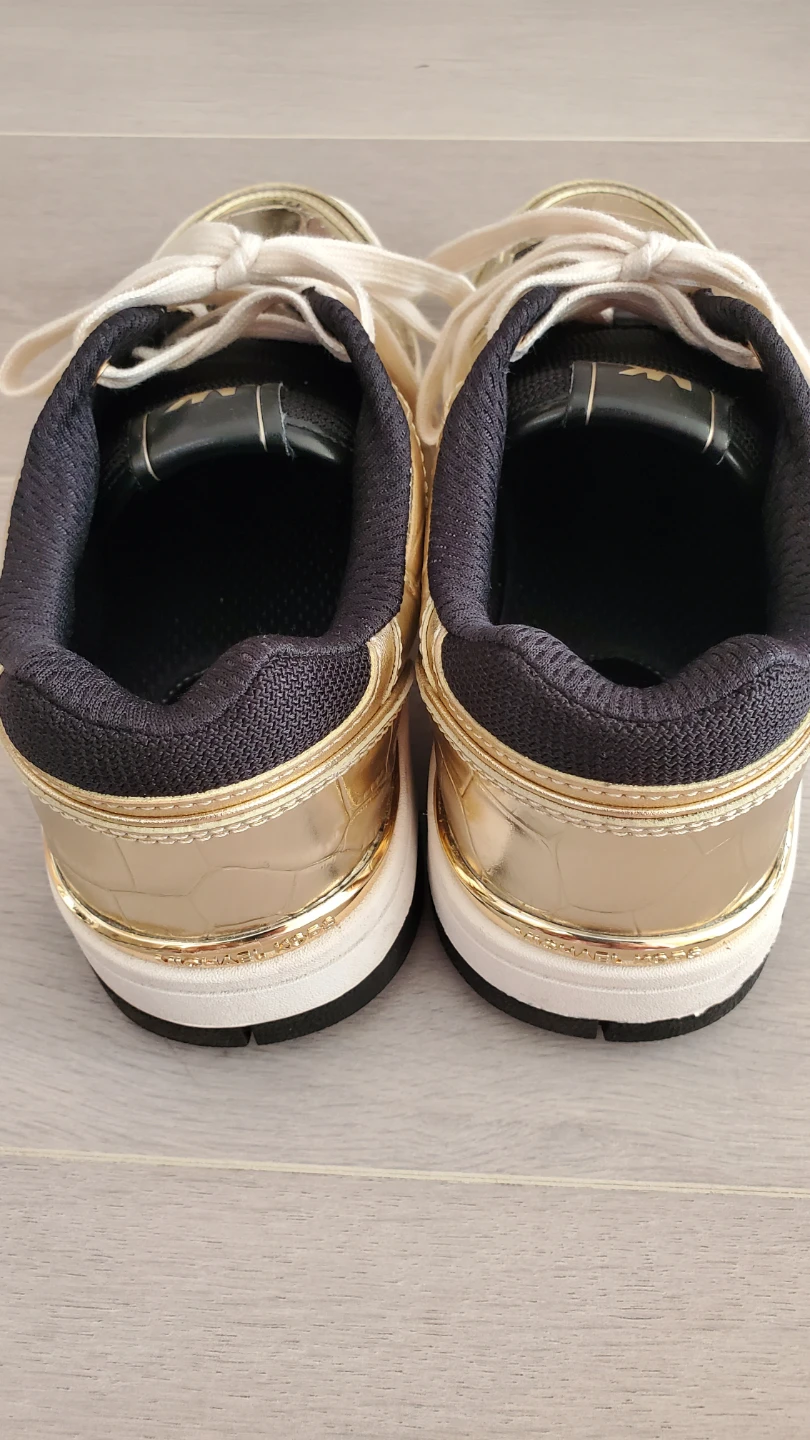 Michael Kors Rebel Lace Up Pale Gold Sneakers - Size 6.5 - photo 3