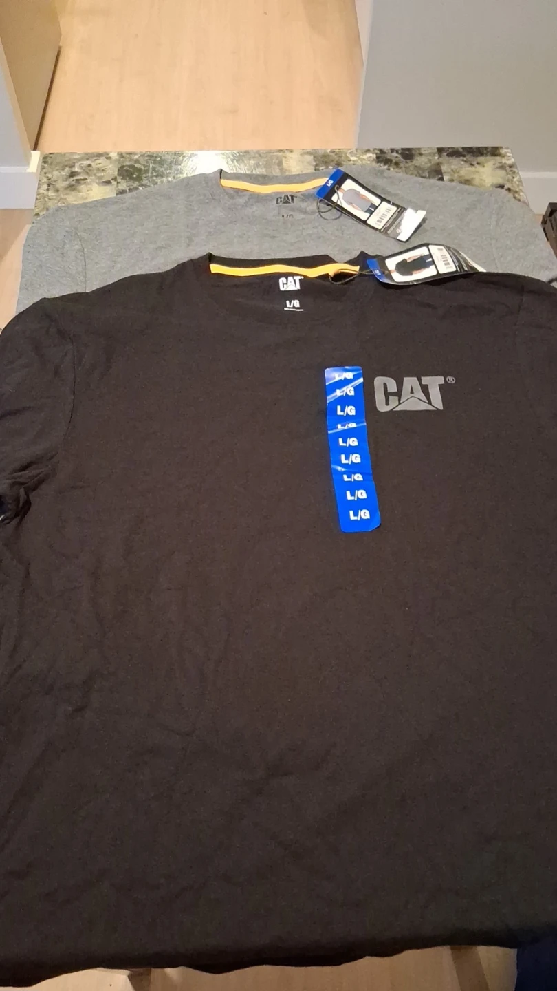CAT t-shirts (2-pack) - Black & Grey - Size L