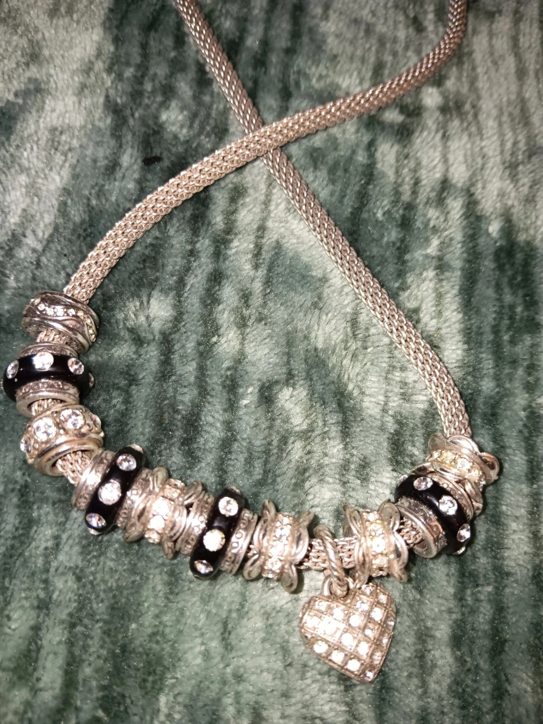 Charm Necklace with Heart Pendant