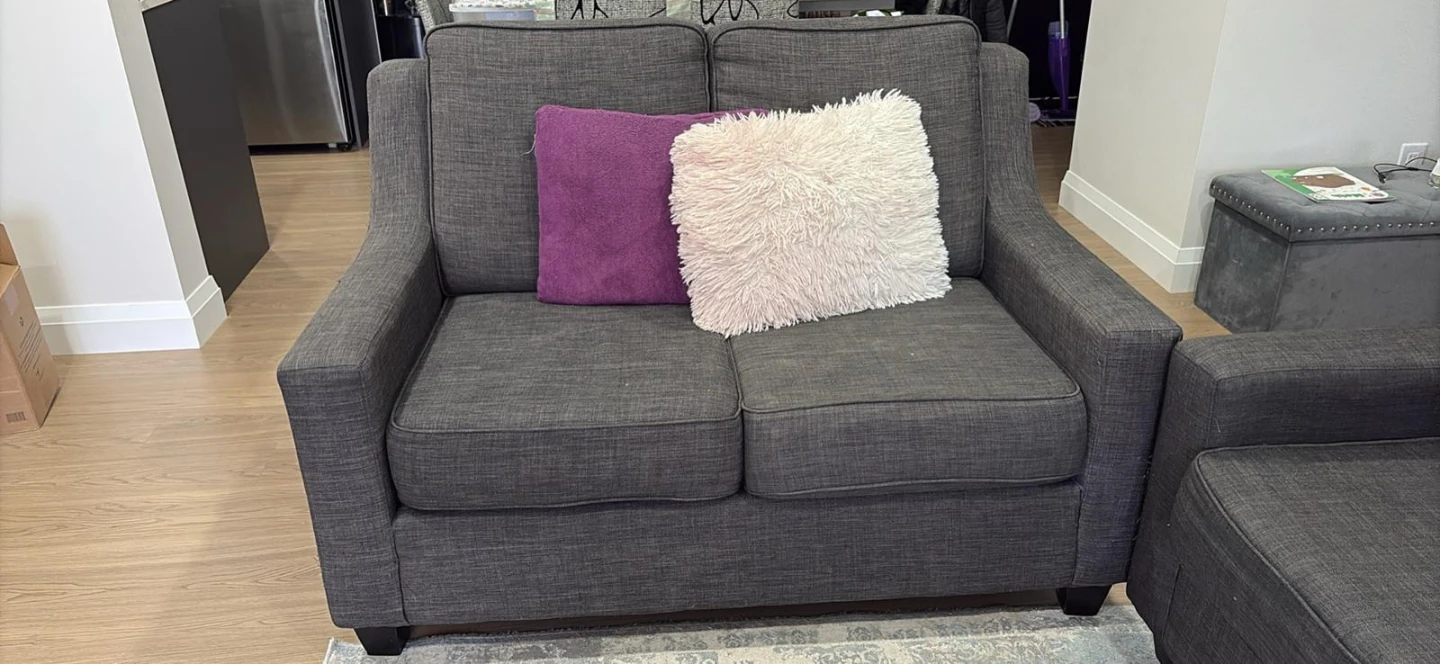 Grey Sofa Set with Coffee Tables