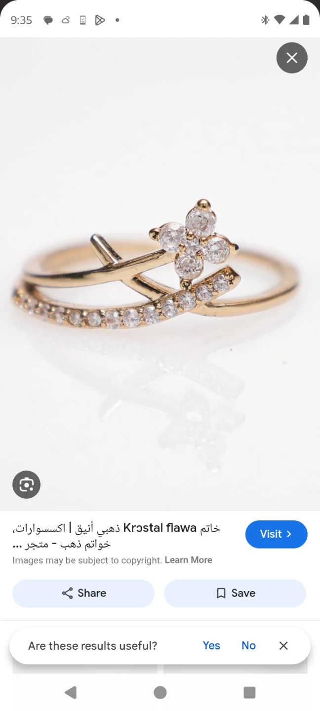 Krostal Flawa Gold Ring with Crystals