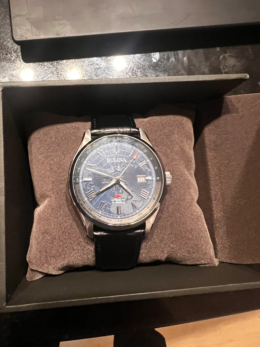 Bulova Wilson GMT Automatic Watch with Box. 24 jewel - photo 2