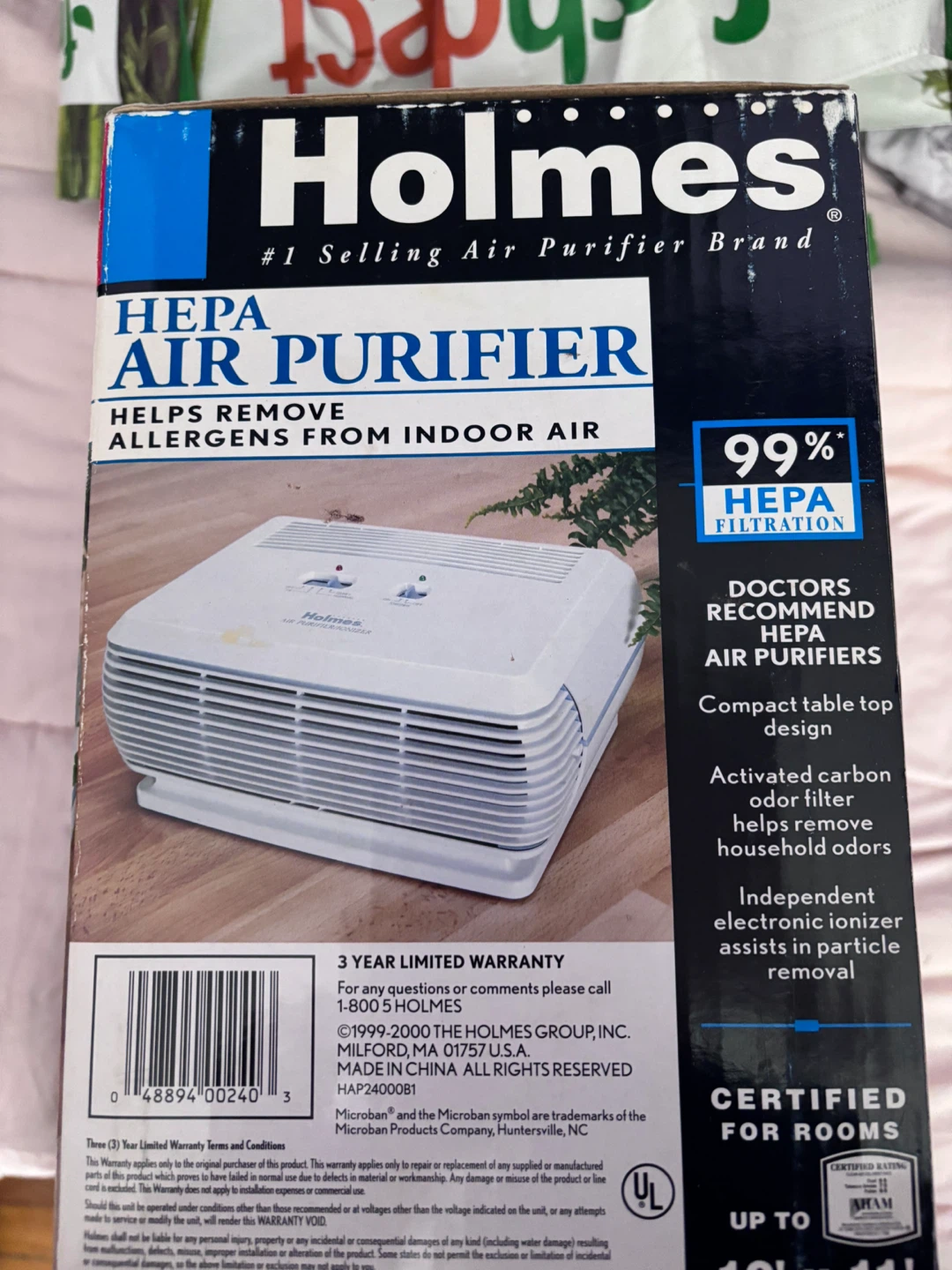 Holmes HEPA Air Purifier - Like New! - photo 5