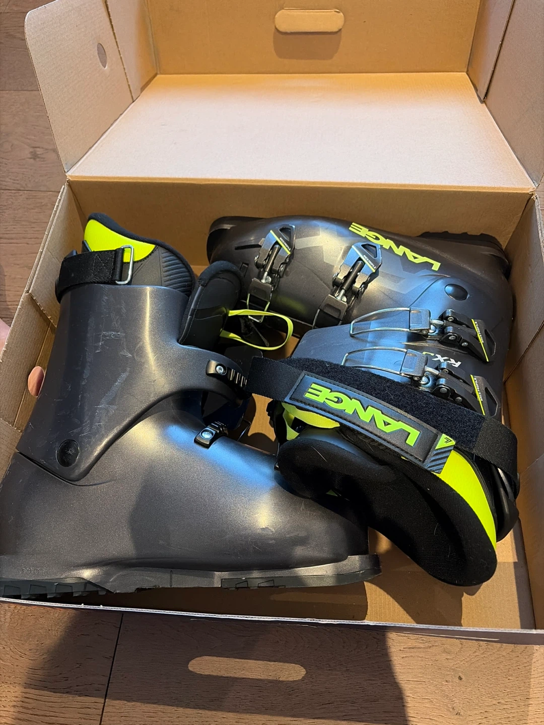 Lange RXJ Anthracite/Lime Ski Boots - Size 26.5 - photo 3