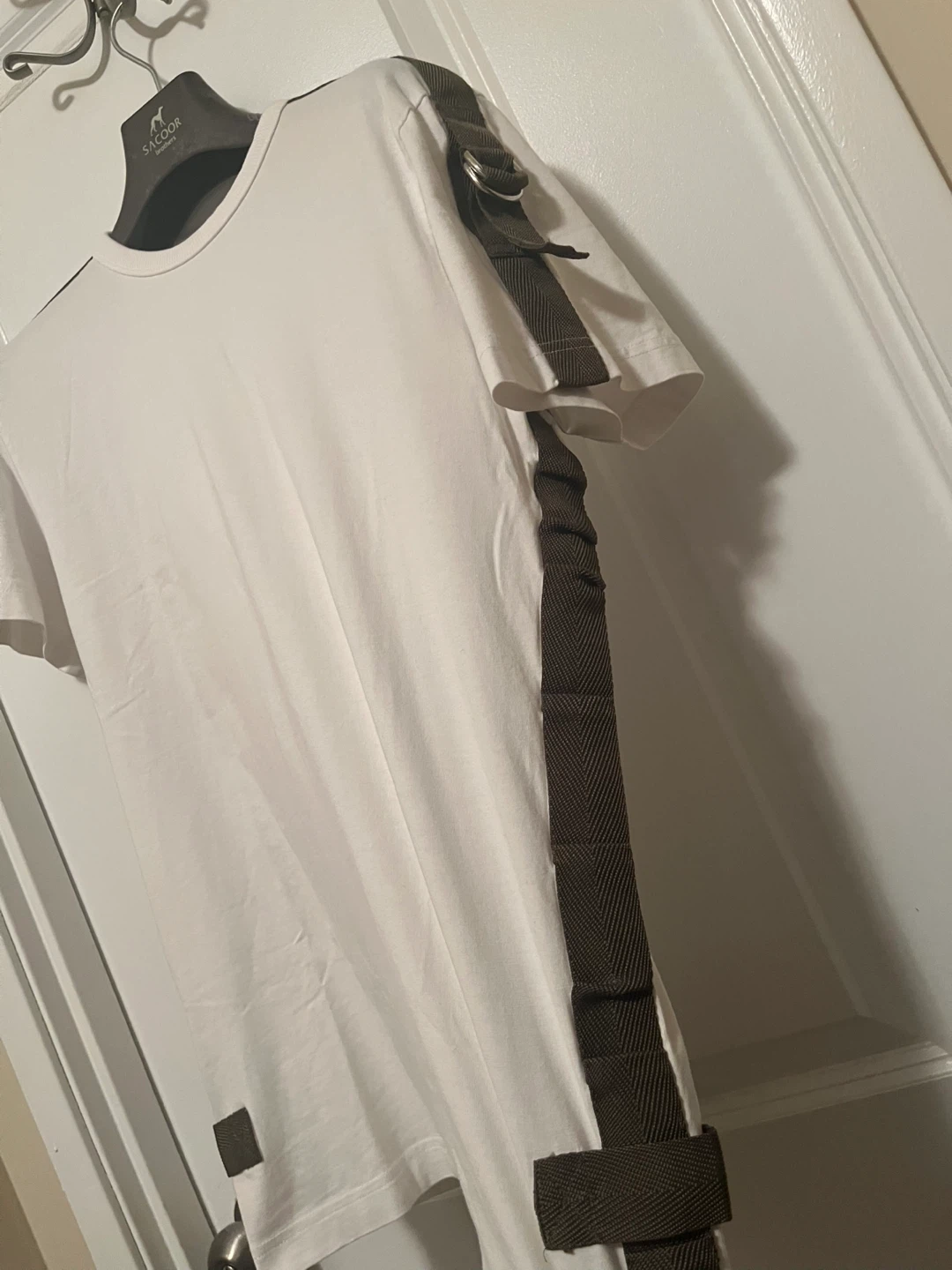 Diesel White T-Shirt with Strap Detail - photo 4