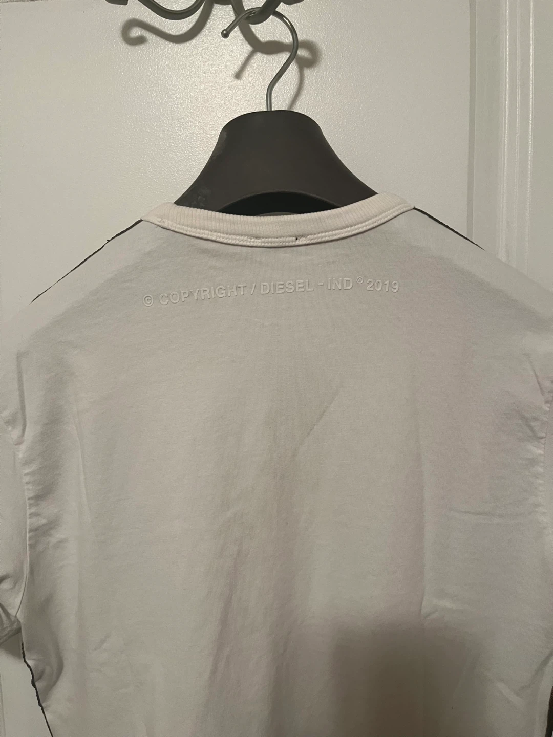 Diesel White T-Shirt with Strap Detail - photo 5