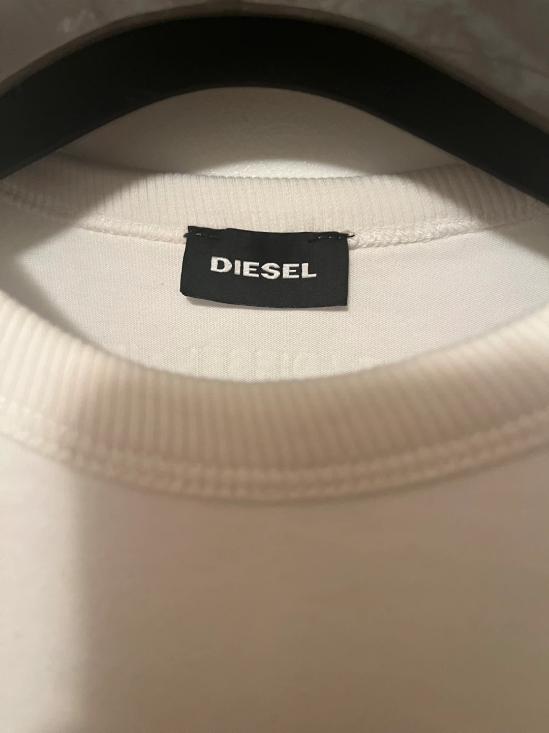 Diesel White T-Shirt with Strap Detail - photo 2