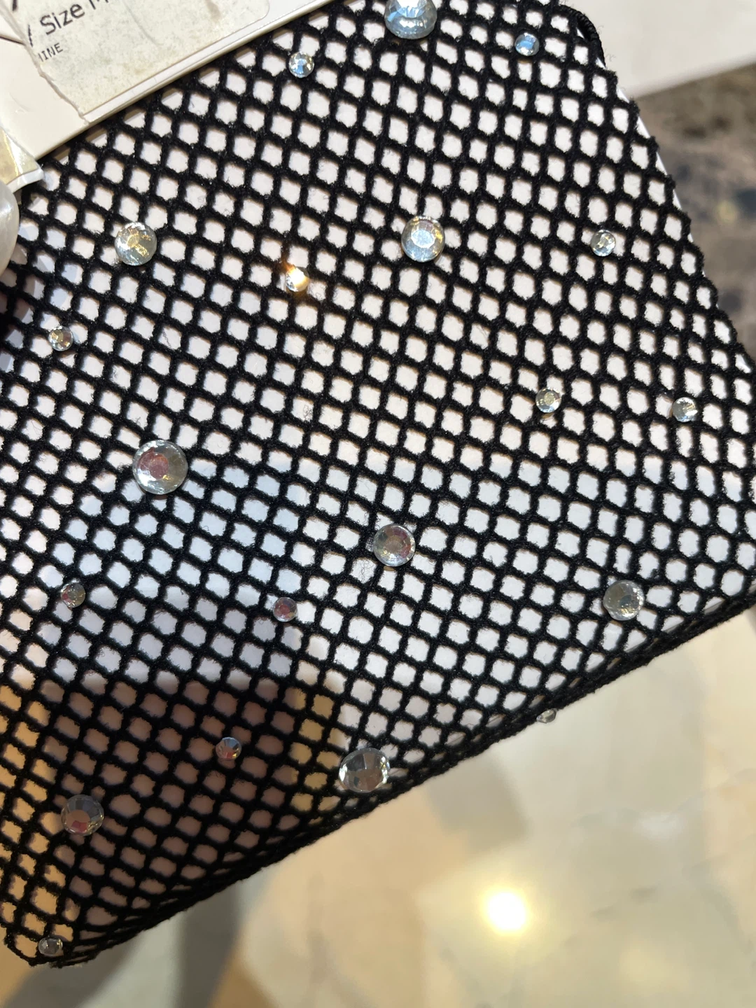 Zara Rhinestone Fishnet Stockings - Size M - photo 3