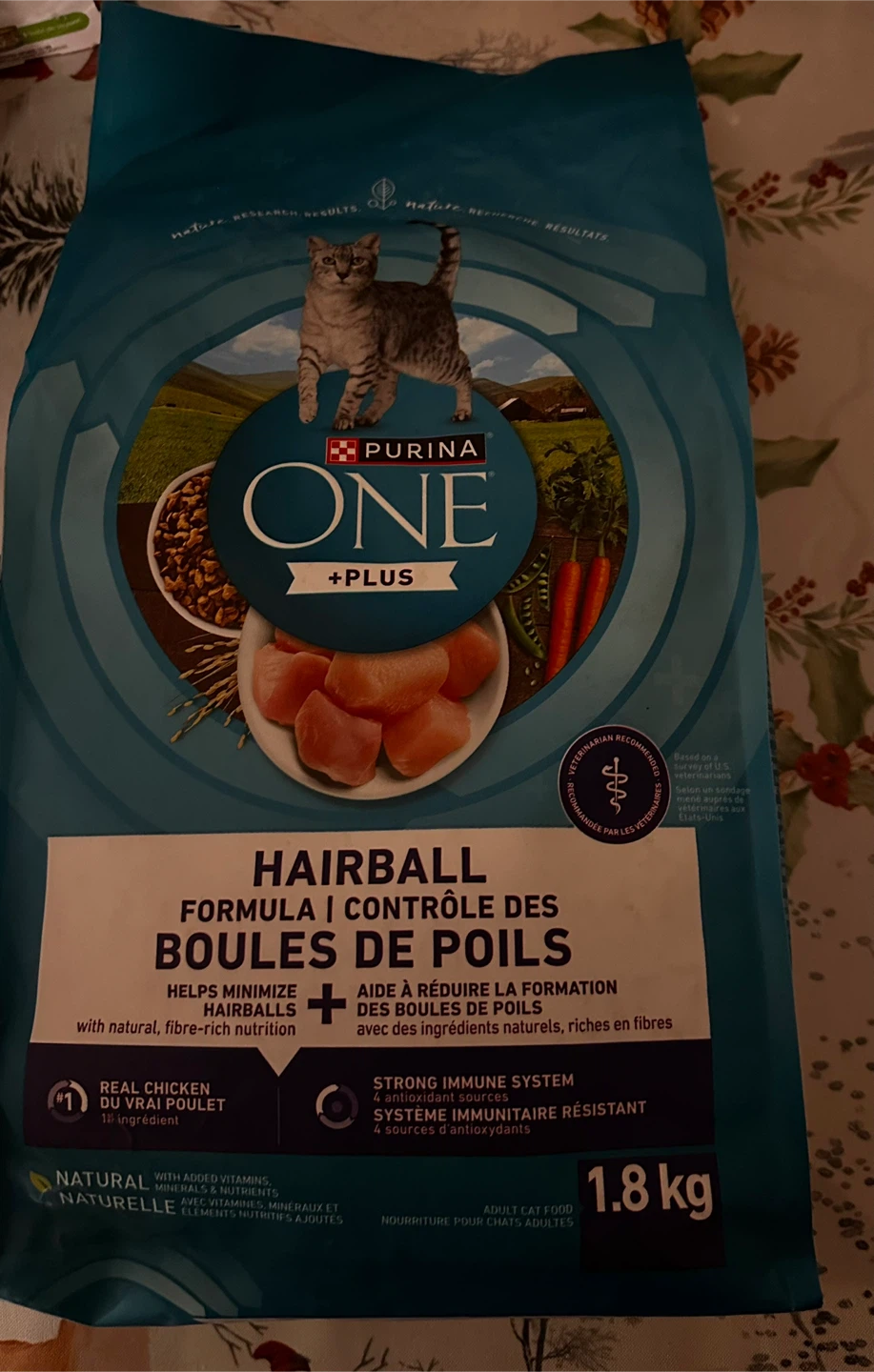 Purina ONE +Plus Hairball Formula Cat Food - 1.8kg