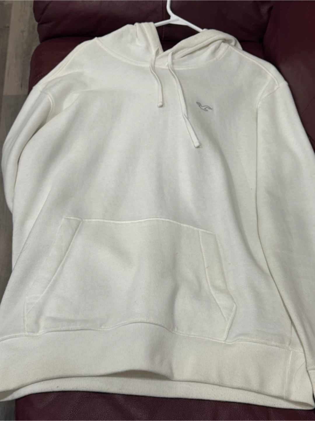Hollister White Hoodie - Size M