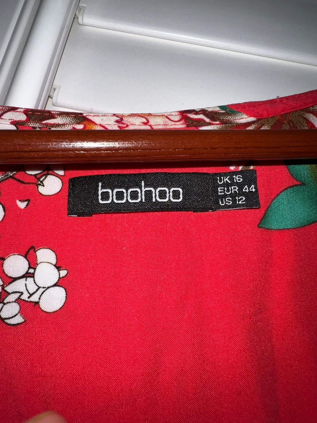 Boohoo Red Floral Dress - Size US 12 - photo 3