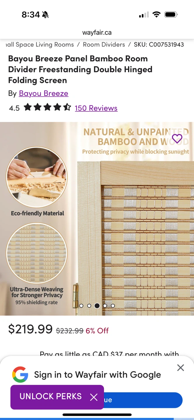 Bayou Breeze Room Divider - Folding Screen - photo 3