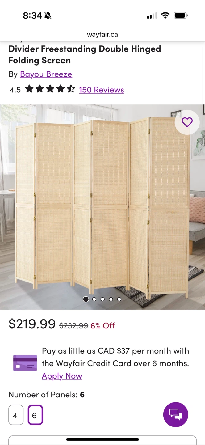 Bayou Breeze Room Divider - Folding Screen