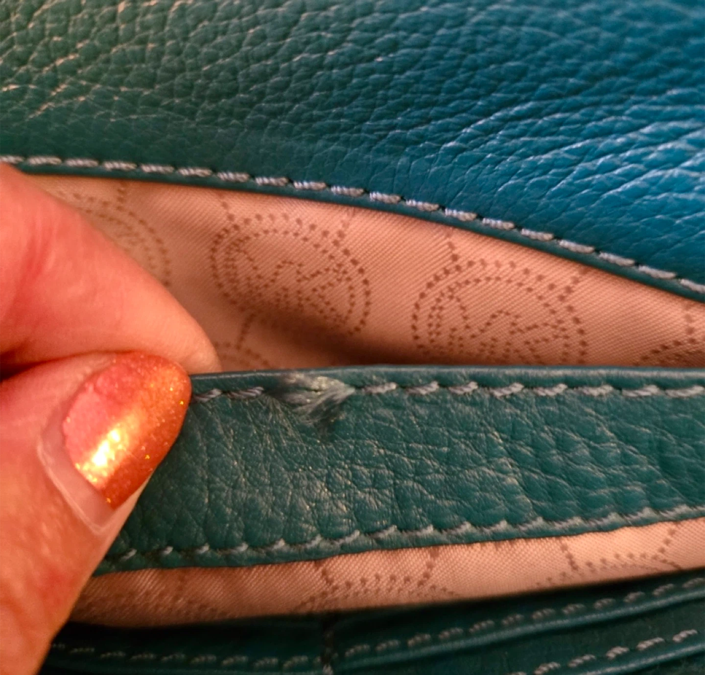 Michael Kors Teal Leather Crossbody Bag - photo 5
