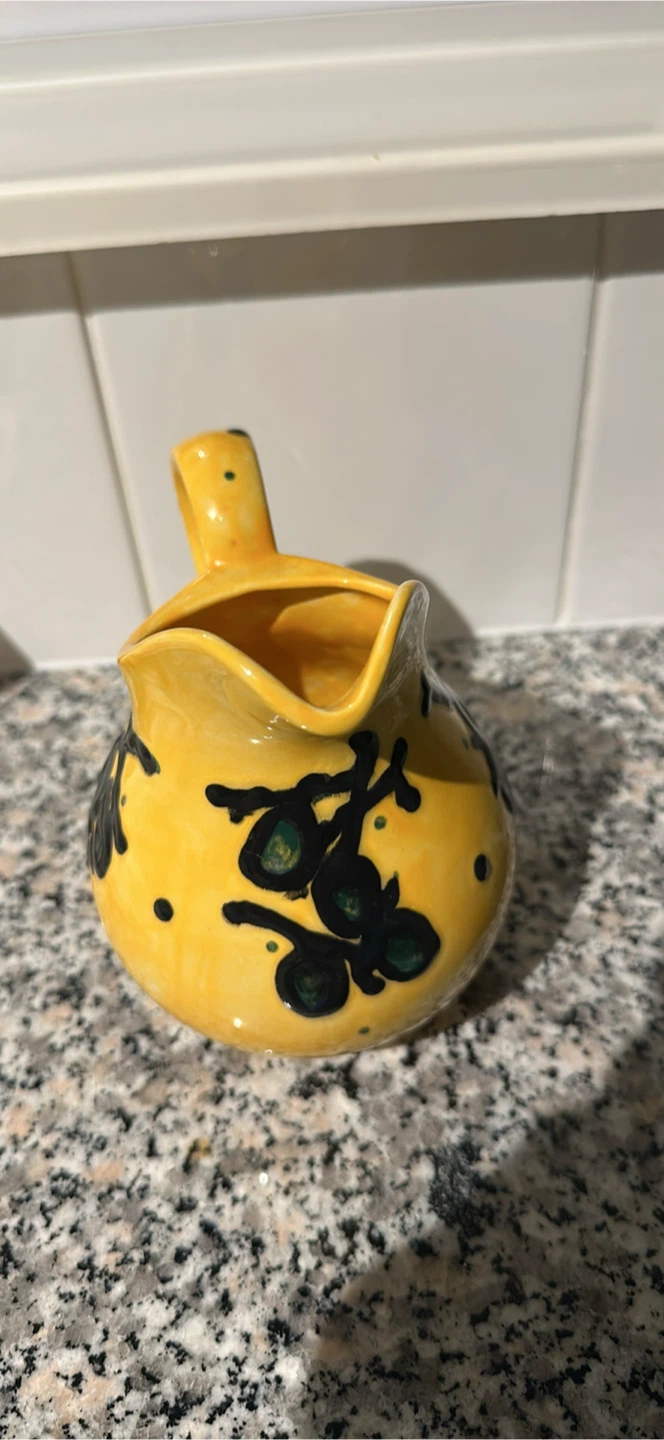Yellow Ceramic Pitcher - photo 3