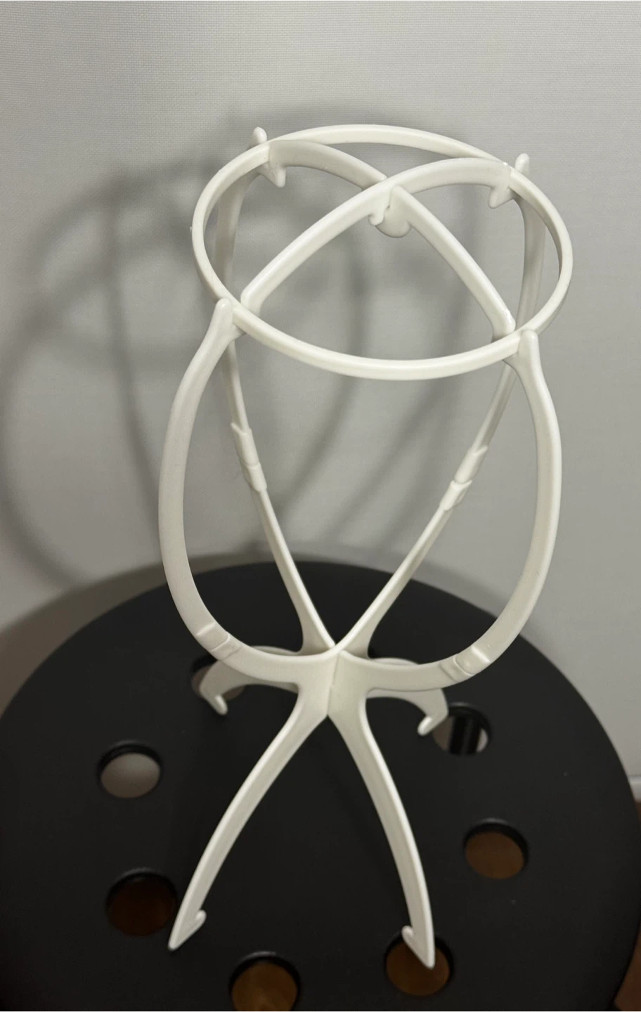 White Plastic Wig Stand