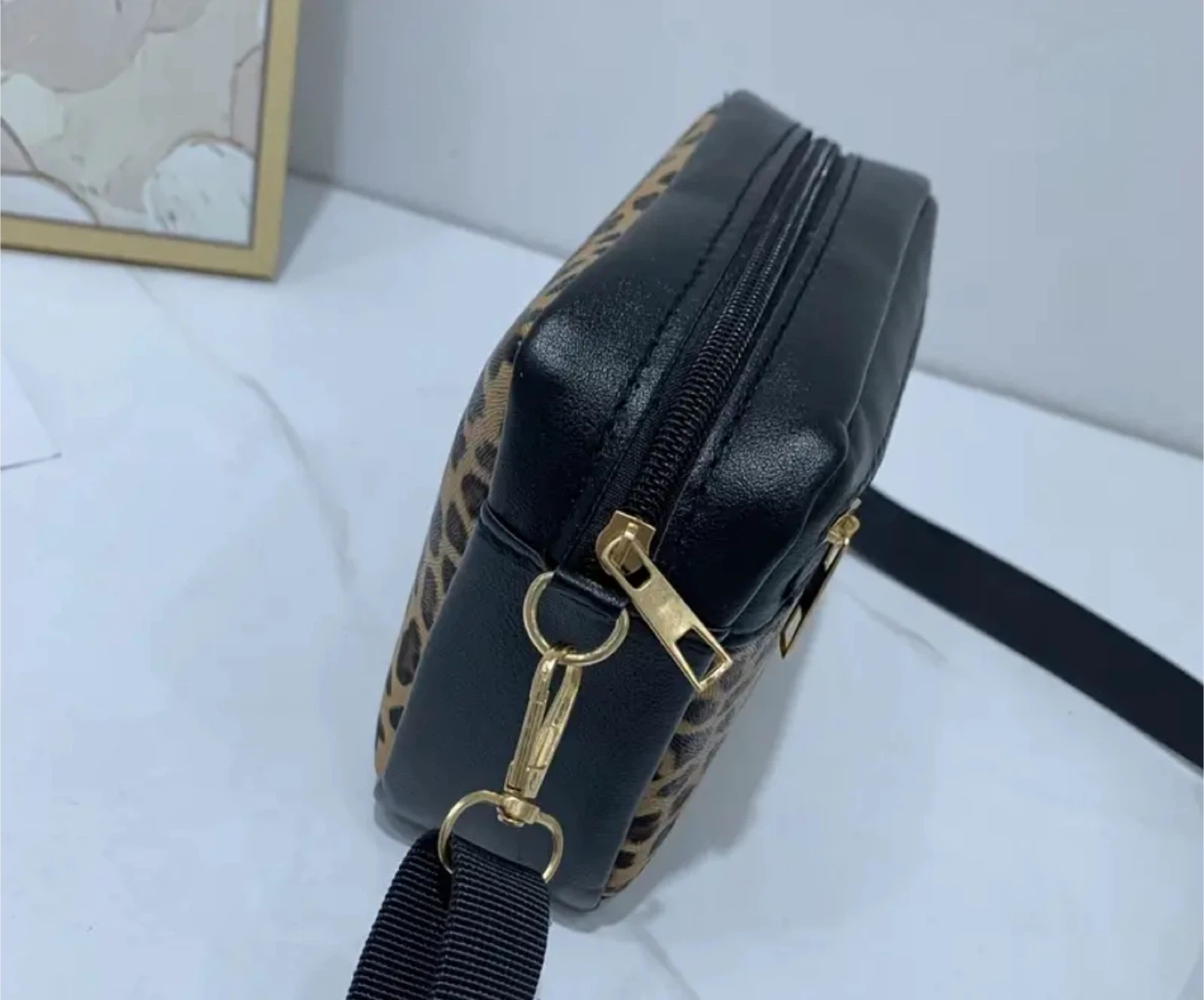 New! Black Leopard Print Crossbody Bag - photo 5