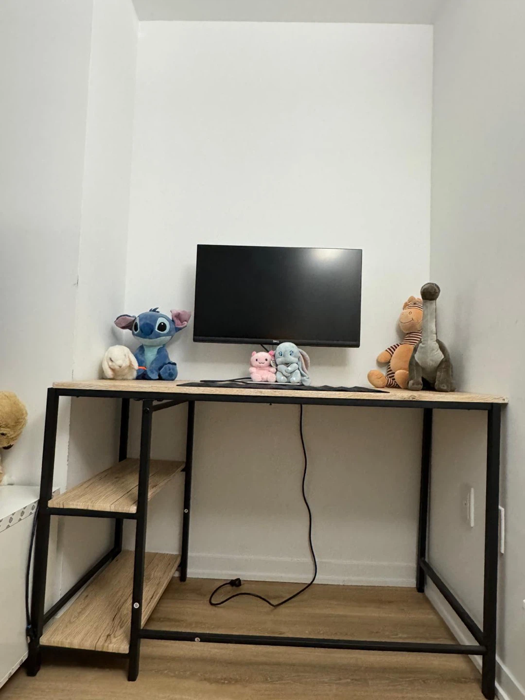 Wood and Black Metal Desk - photo 3